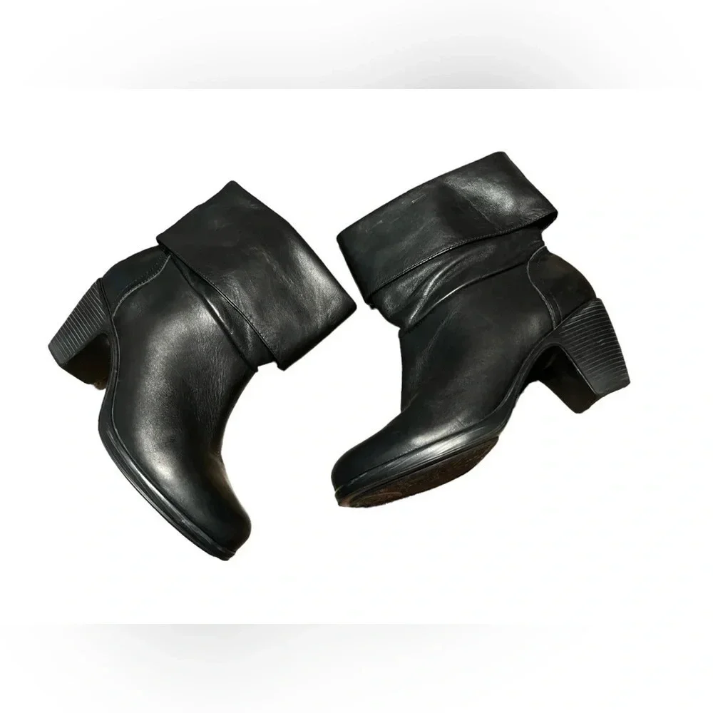 Dansko Shirley Platform Adjustable Cuff Boots Womens Size 37 Black